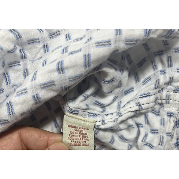 Carbon 2 Cobalt Button Up Shirt Mens Large Geometric Print White - Picture 5 of 12